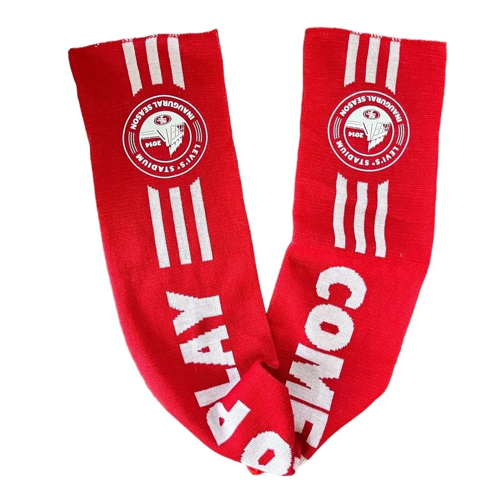 San Francisco 49ers Scarf 2014 Inaugural Season Levis Stadium SGA Red White NFL